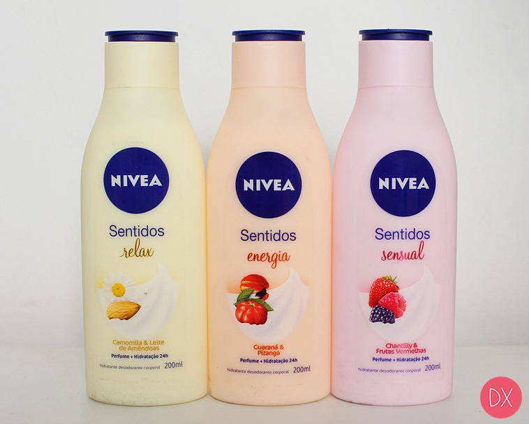 Resenha: Hidratantes Nivea Sentidos - Relax, Energia e Sensual