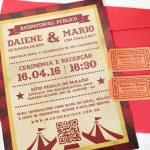 Nosso Convite de Casamento DIY (Tema: Circo)