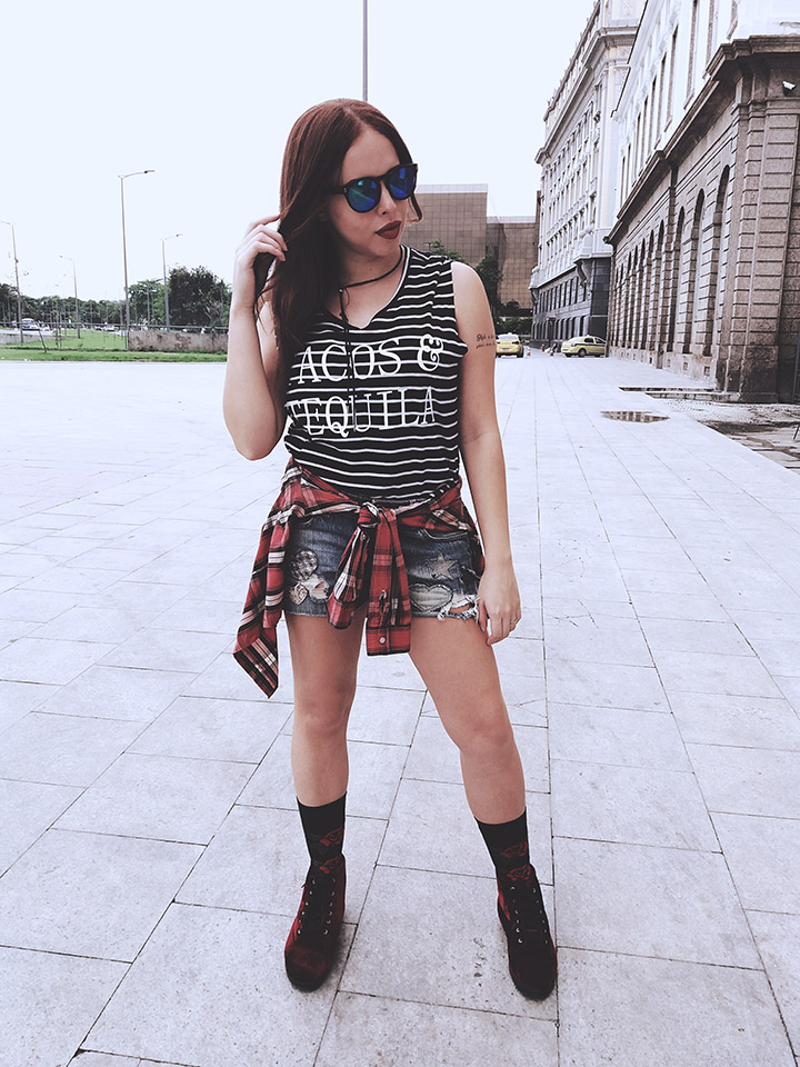 Look do Dia: Mix de Estampas (Xadrez e Listras)