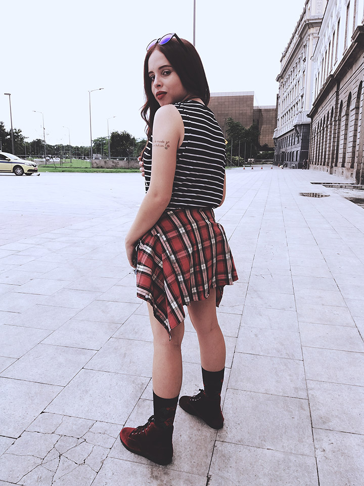 Look do Dia: Mix de Estampas (Xadrez e Listras)