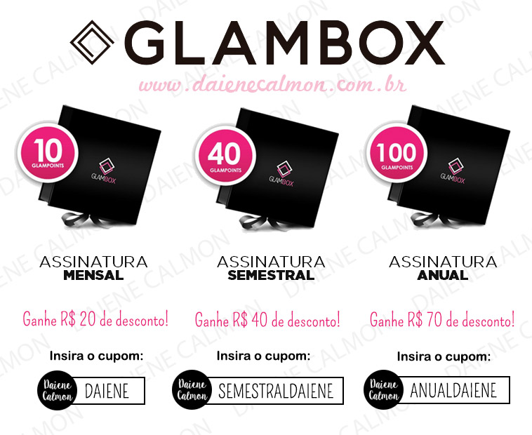 Cupom de Desconto Glambox Abril 2018 | Até R$ 70 de desconto!