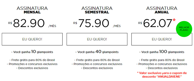 Cupom de Desconto Glambox Abril 2018 | Até R$ 70 de desconto!