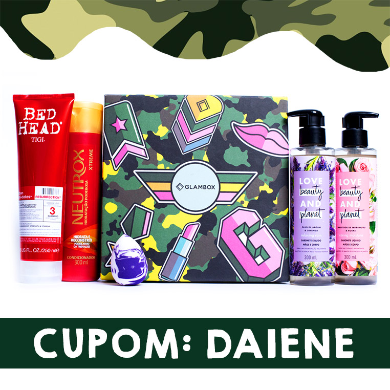 Cupom de desconto Glambox Julho 2019 | Glambox Exercito da Beleza