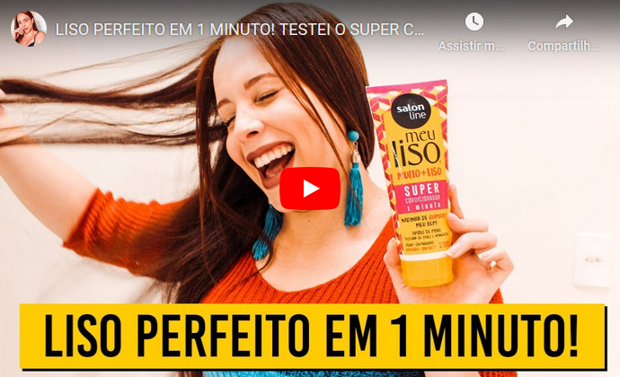 Testei o Super Condicionador 1 Minuto Meu Liso Muito + Liso da Salon Line!