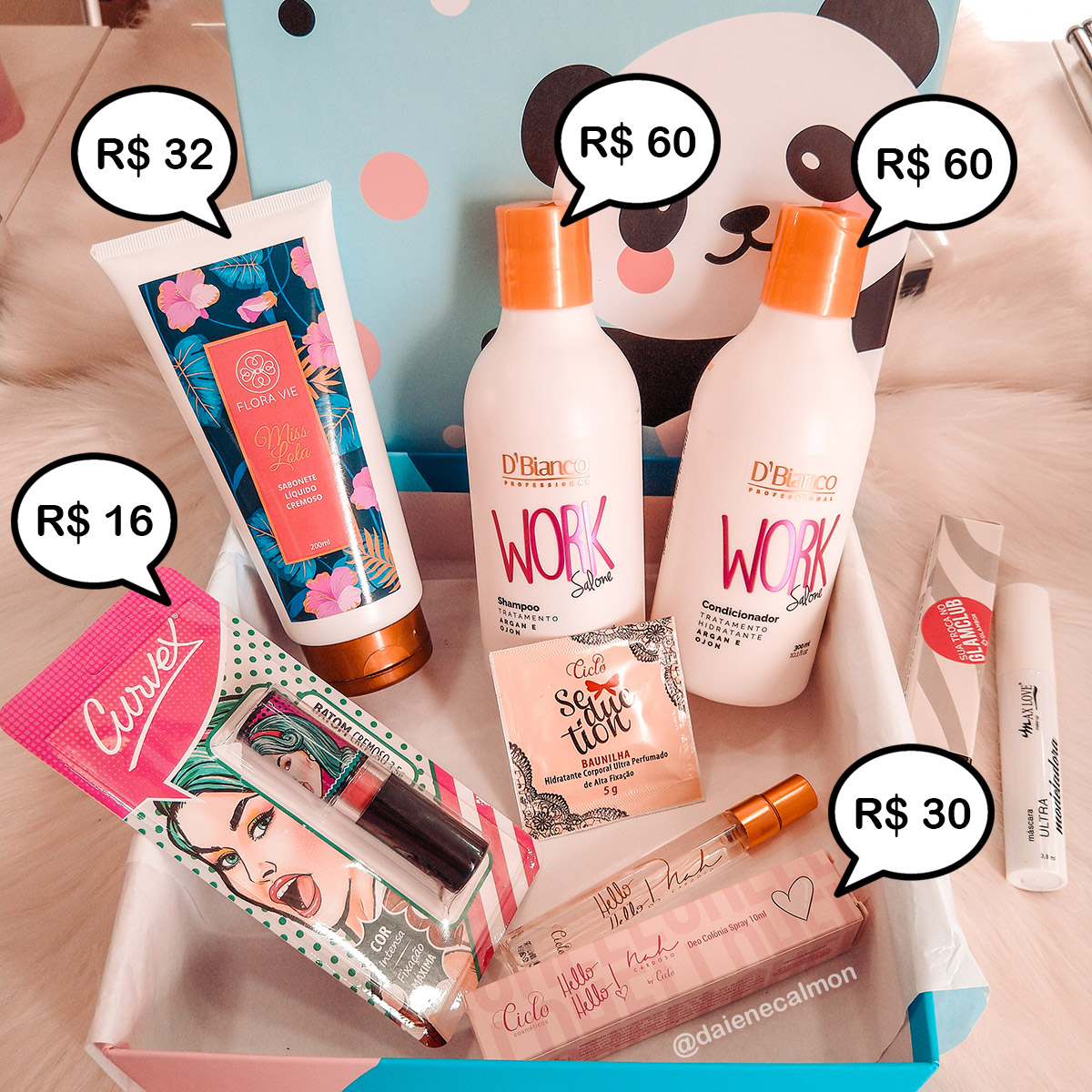 O que veio na Glambox Agosto 2020 - Glambox Panda?