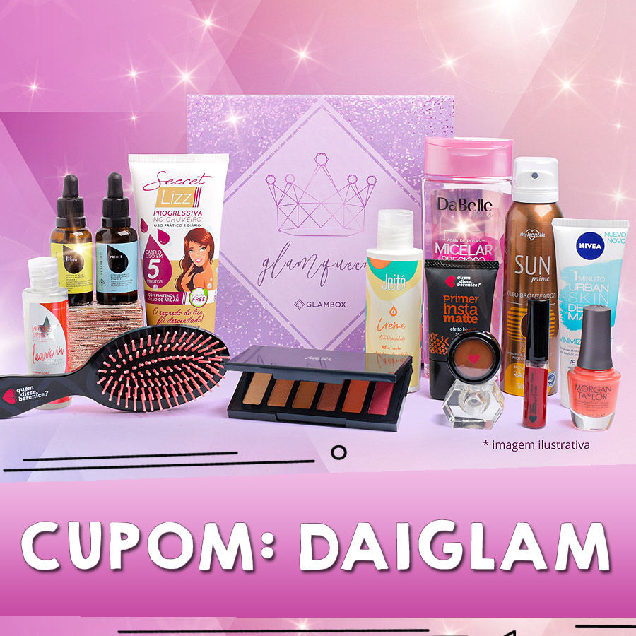 Cupom de desconto Glambox Dezembro 2020 | Até R$80 de desconto + maleta de brinde!