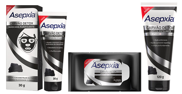 Asepxia amplia linha Carvão Detox