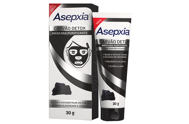 Asepxia amplia linha Carvão Detox - Máscara Purificante