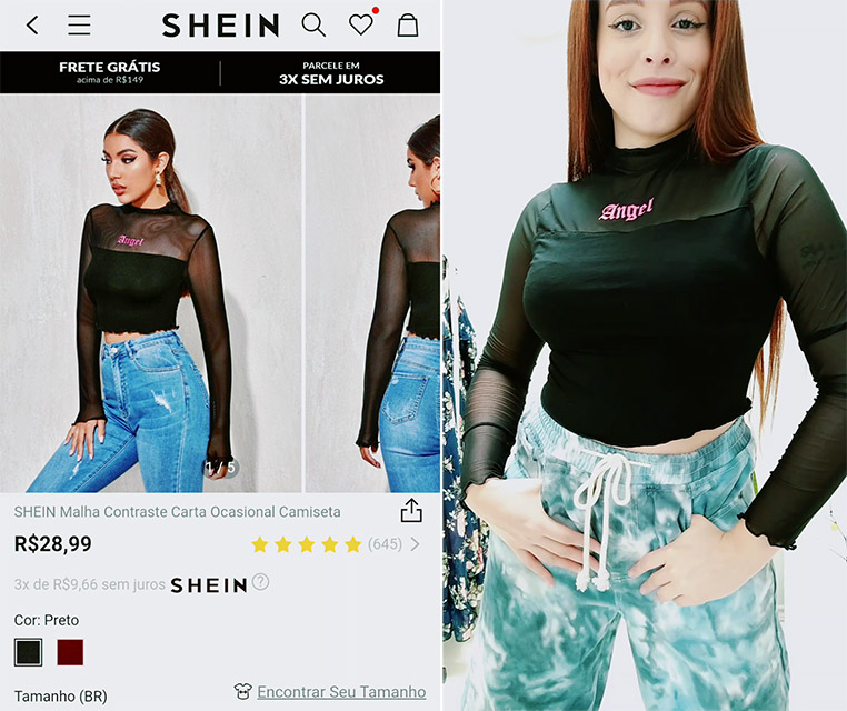 Compras na Shein: Roupas, acessórios e bijuterias