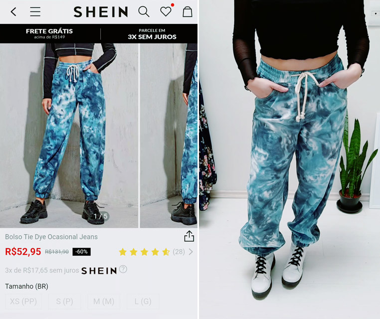 Compras na Shein: Roupas, acessórios e bijuterias