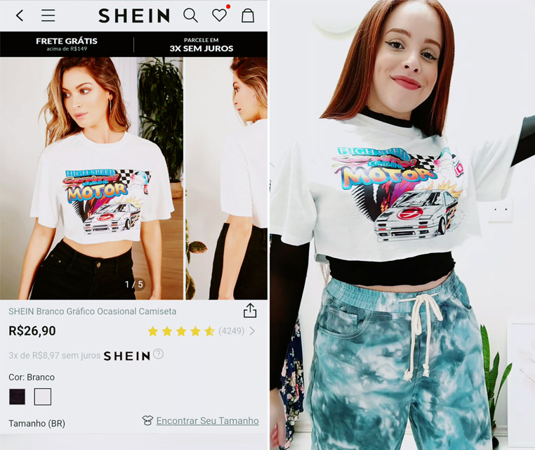 Compras na Shein: Roupas, acessórios e bijuterias