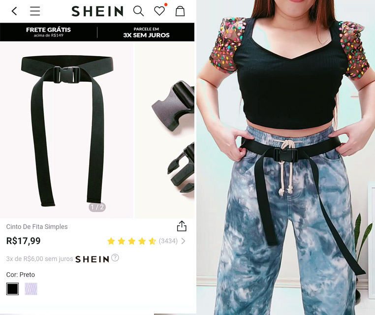 Compras na Shein: Roupas, acessórios e bijuterias