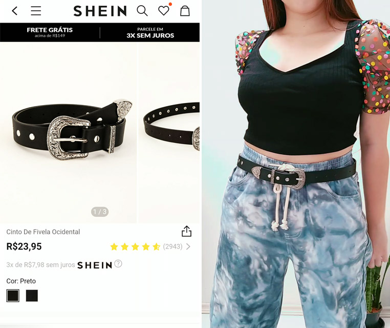 Compras na Shein: Roupas, acessórios e bijuterias