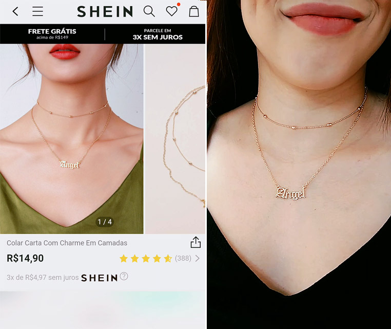 Compras na Shein: Roupas, acessórios e bijuterias