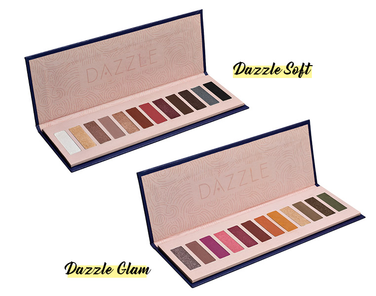 Paleta de Sombras Dazzle Soft e Dazzle Glam Hinode