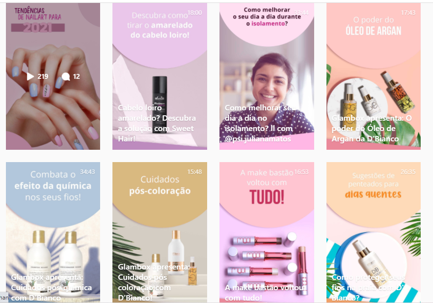 Glambox - Clube de assinatura de produtos de beleza (Lives no Instagram)