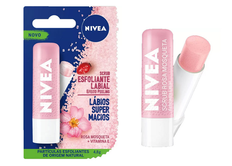 Nivea Scrub - Esfoliante Labial Hidratante Rosa Mosqueta