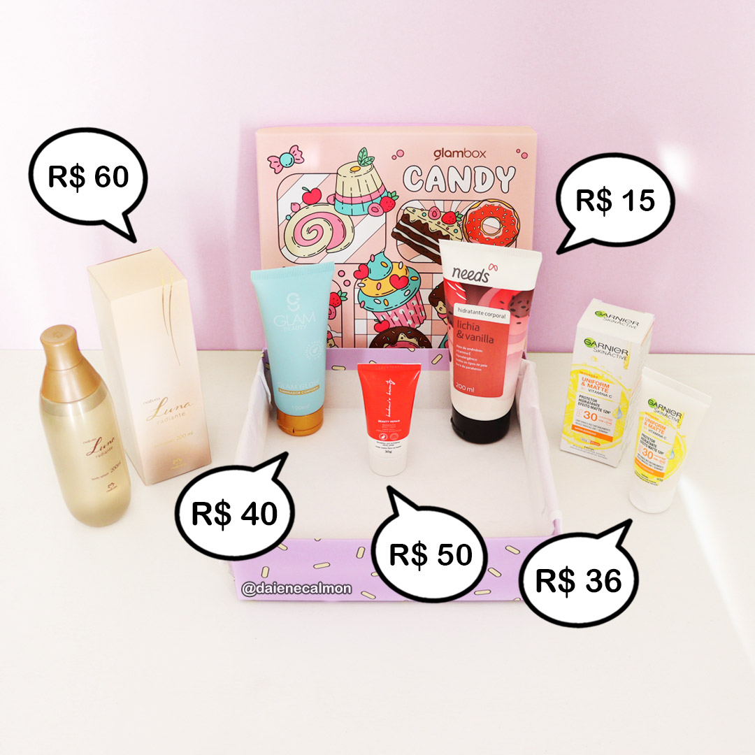 O que veio na Glambox Julho 2023 – Glambox Candy