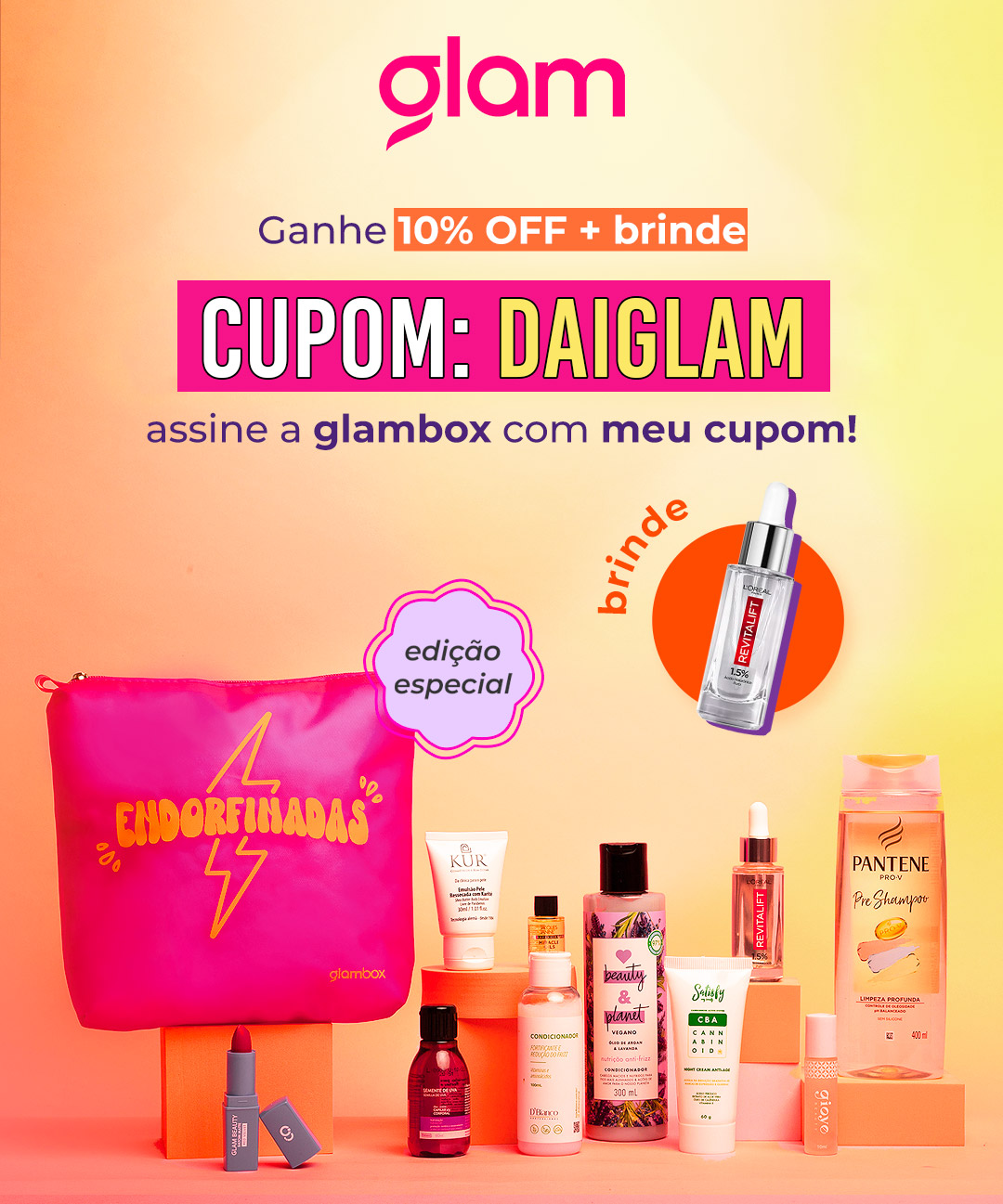 Cupom de desconto Glambox Agosto 2023 - Glambox Endorfinadas