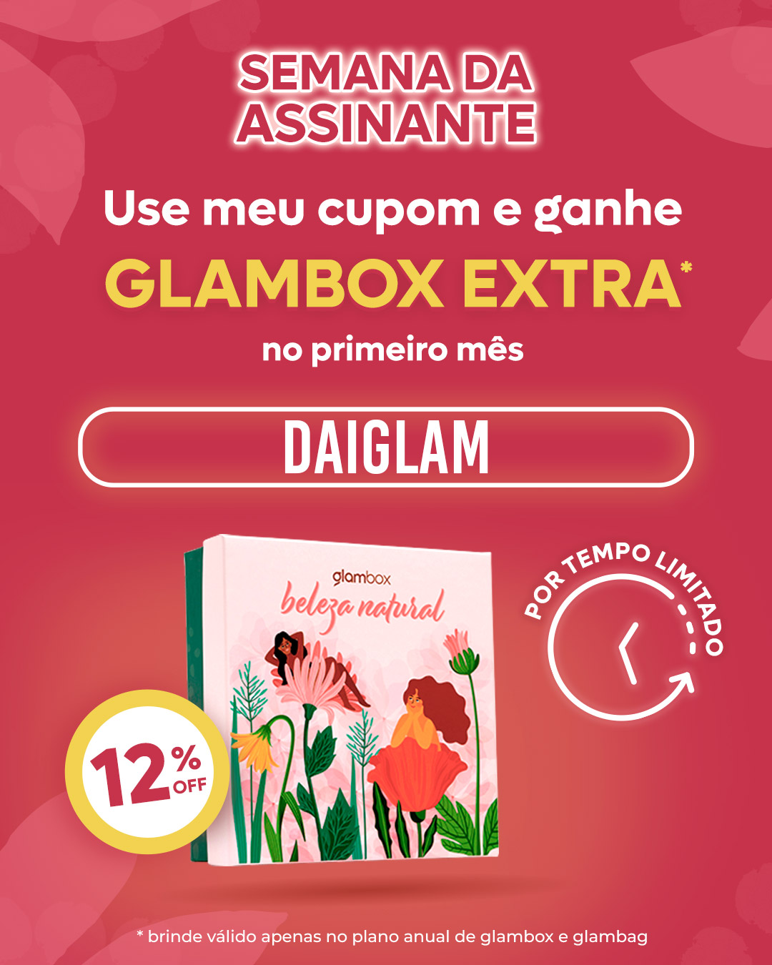 Cupom de desconto Glambox Setembro 2023 | Glambox Beleza Natural